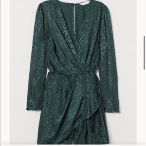 Green Leopard Print Romper